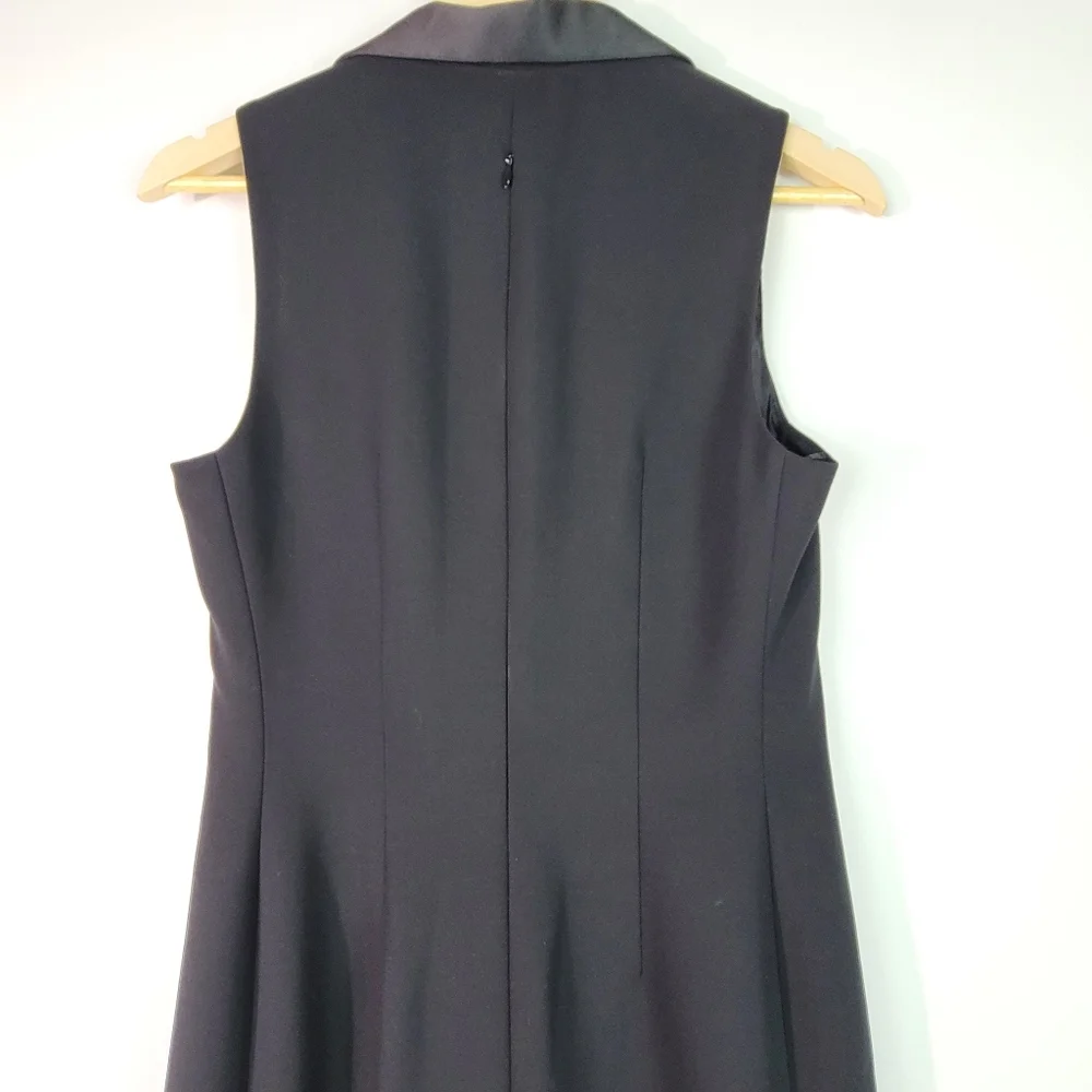 Kay Unger New York All Black plunge v-neck cocktail dress size 10 - Picture 11 of 13